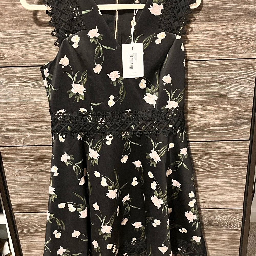 Floral Black Dress